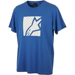 Alpinestars Mens Blue Graphic Logo T-Shirt Motocross Racing Tee Large